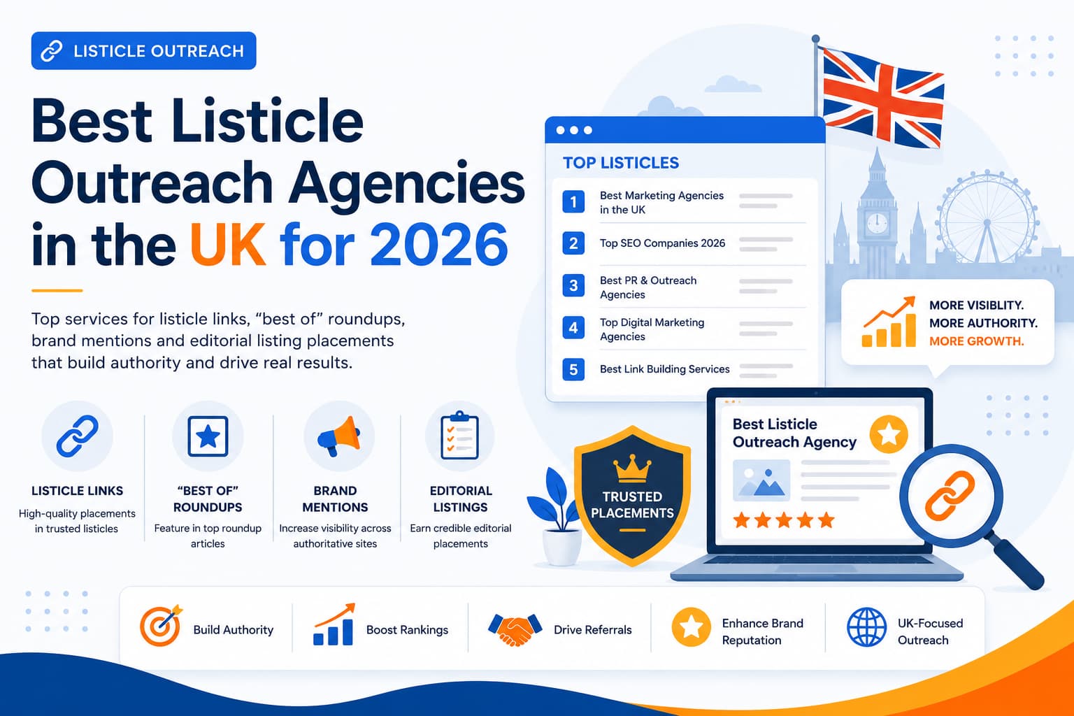 Best listicle outreach and placement agencies in the UK for 2026