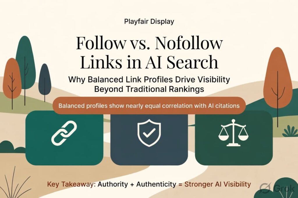 A healthy dofollow + nofollow mix delivers clear advantages in AI search. It strengthens topical authority while signaling genuine recognition across diverse platforms.