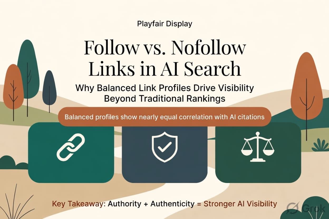 A healthy dofollow + nofollow mix delivers clear advantages in AI search. It strengthens topical authority while signaling genuine recognition across diverse platforms.